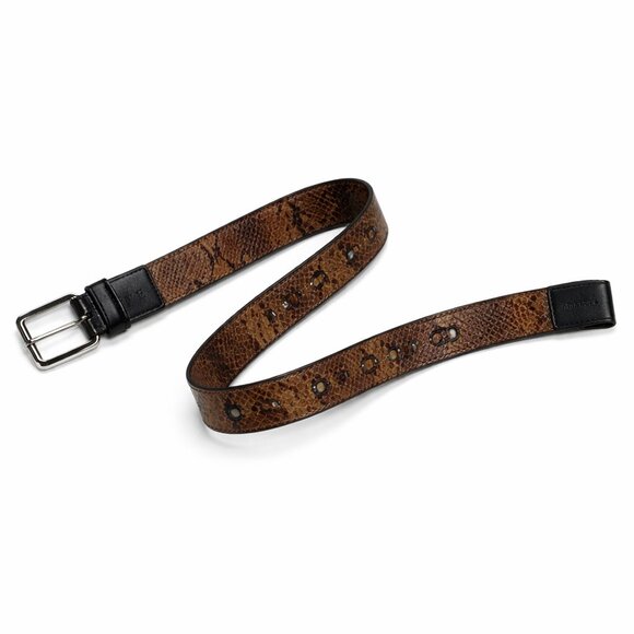 ♥️FATHER\'S DAY! Via Spiga Textured Leather Belt Brown Luxe Men\'s NEW - S main image 11